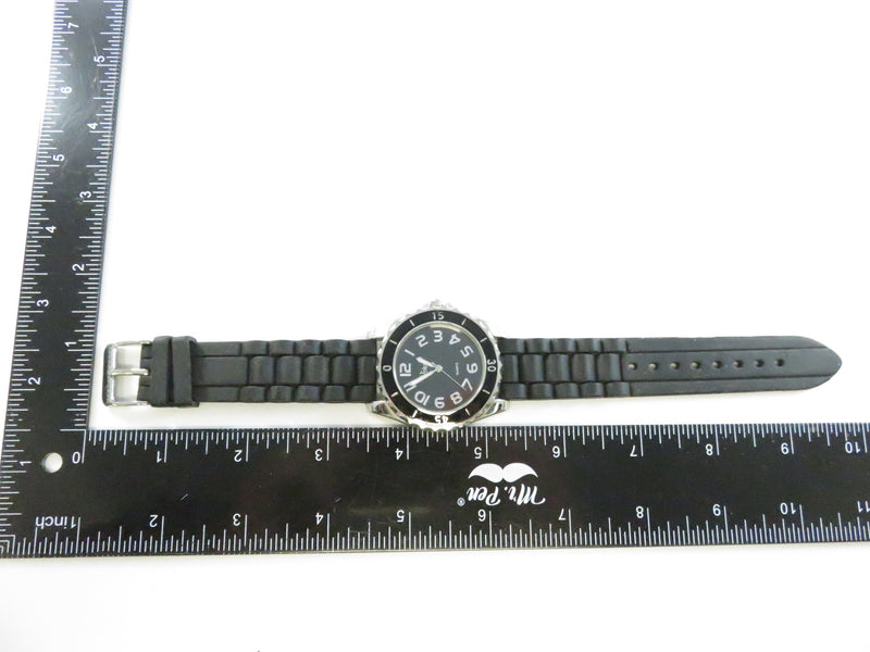 Vivani K2082BL Black Dial Quartz Sport Watch Singapore Movement Silicone Strap