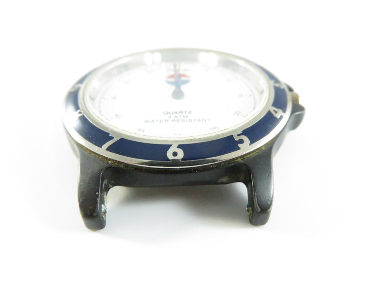 Pepsi Quartz Wrist Watch Head | Shiojiri Y121E Japan Movement | Running Watch | For Repair or Parts