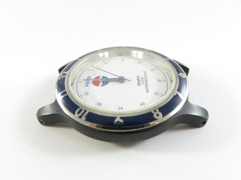 Pepsi Quartz Wrist Watch Head | Shiojiri Y121E Japan Movement | Running Watch | For Repair or Parts