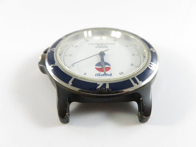 Pepsi Quartz Wrist Watch Head | Shiojiri Y121E Japan Movement | Running Watch | For Repair or Parts