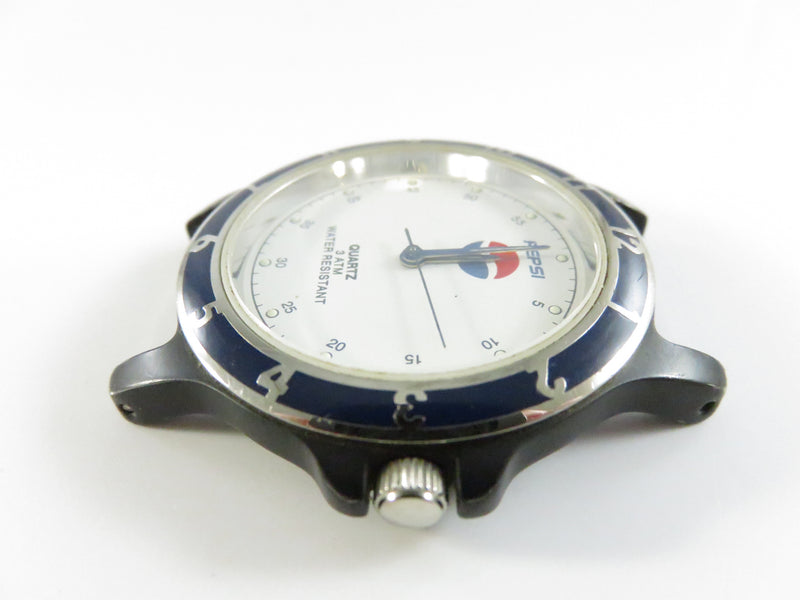 Pepsi Quartz Wrist Watch Head | Shiojiri Y121E Japan Movement | Running Watch | For Repair or Parts