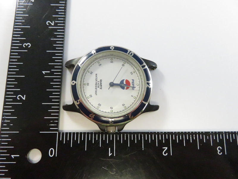Pepsi Quartz Wrist Watch Head | Shiojiri Y121E Japan Movement | Running Watch | For Repair or Parts