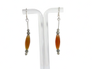 Artisan Lamp Style Amber Colored Melon with Balls Mixed Material 2" Earrings — Jewelry & Watches:Vintage & Antique Jewelry:Fi