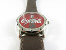 Coca-Cola Bottle Logo Quartz Wrist Watch 32.8mm Chrome Case Japan Movement 2002