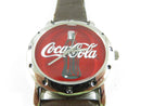 Coca-Cola Bottle Logo Quartz Wrist Watch 32.8mm Chrome Case Japan Movement 2002