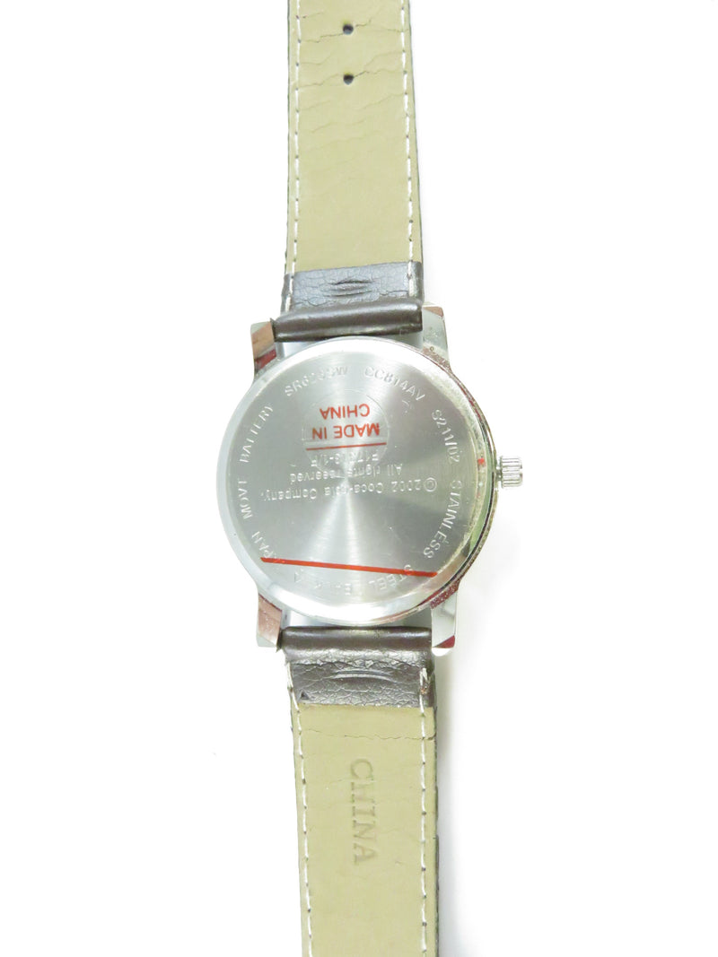 Coca-Cola Bottle Logo Quartz Wrist Watch 32.8mm Chrome Case Japan Movement 2002