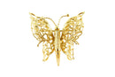 Gilt Gold 3D Filigree Butterfly Pin By Monet 1 1/2" W x 1 1/2" High — Jewelry & Watches:Vintage & Antique Jewelry:Fine:Undate