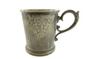 Victorian Childs Pewter Cup Mary Page Indiana Circa 1875 Etched Pewter Cup
