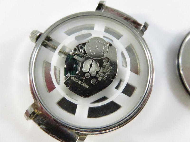 NY&C Women’s Quartz Watch Head Sunon SL68 | Silver Glitter Dial 36mm Case