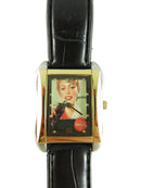 Vintage Coca-Cola Advertising Tank Watch With Retro Pin-Up Dial, Quartz Movement
