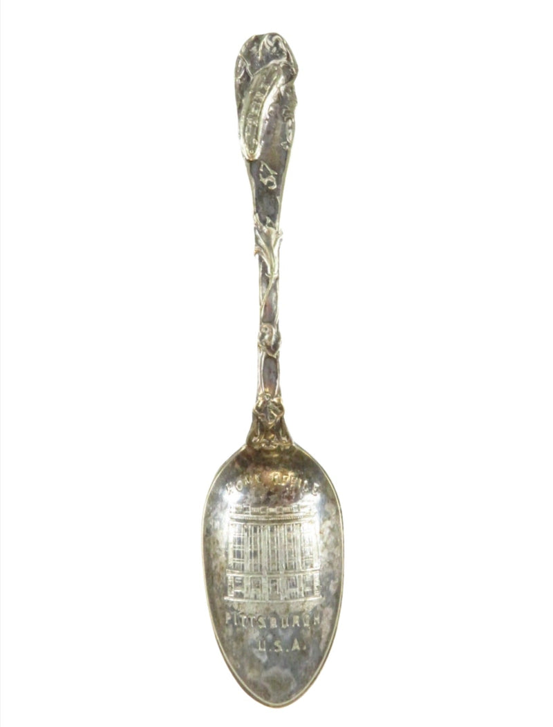 Heinz 57 Pickle Home Office Pittsburgh PA 4 1/2" Silver Plate Collector Spoon — Silver — front view