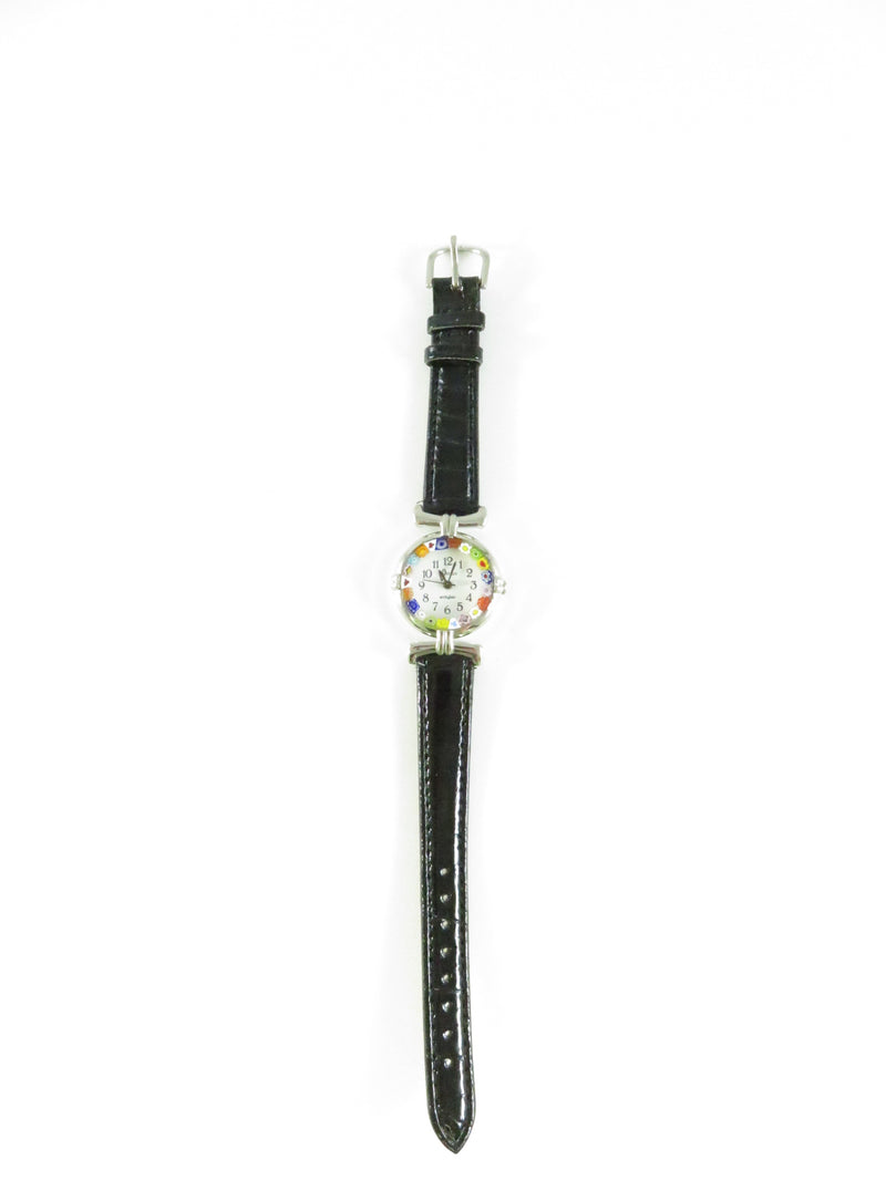 Venice Art & Glass Women’s Murano-Style Millefiori Crystal Quartz Watch 26.5mm Case