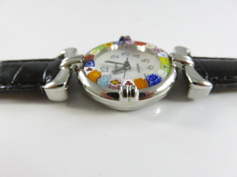 Venice Art & Glass Women’s Murano-Style Millefiori Crystal Quartz Watch 26.5mm Case