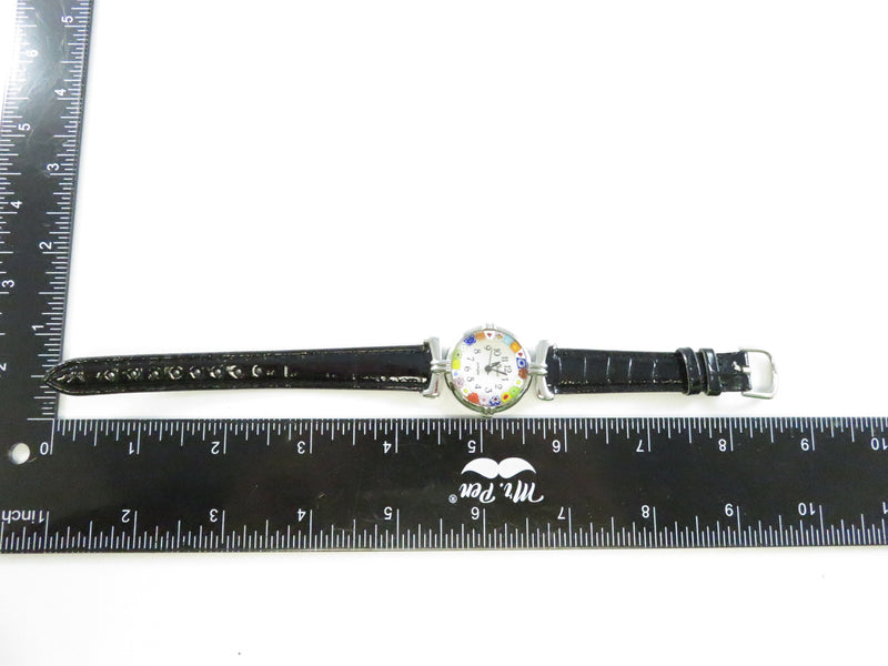 Venice Art & Glass Women’s Murano-Style Millefiori Crystal Quartz Watch 26.5mm Case