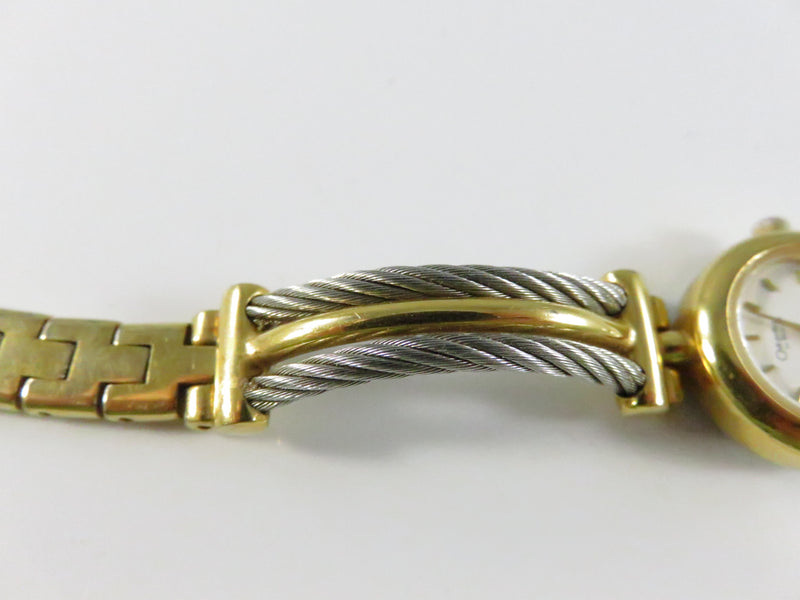 Caravelle by Bulova Women’s Quartz Watch Gold Tone With Twisted Cable Band 7in Wrist