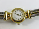 Caravelle by Bulova Women’s Quartz Watch Gold Tone With Twisted Cable Band 7in Wrist