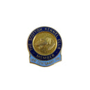 The Scottish Kennel Club Member 1881 Centenary 1981 Lapel Pin Blue Enamel By Emslie Edinburgh 1 3/8" — Gold, Enamel — front v