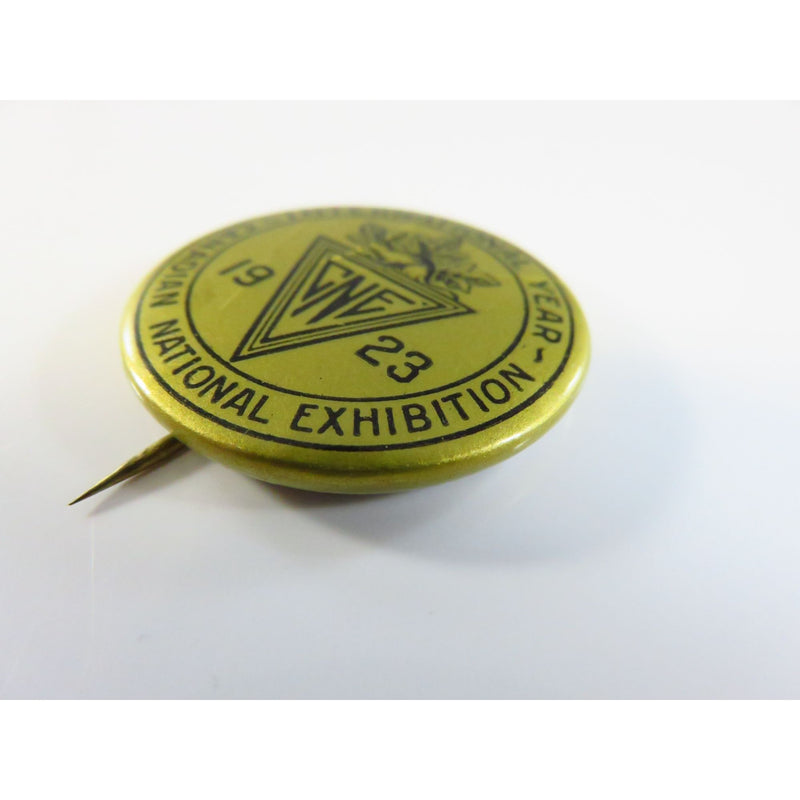 Antique 1923 Canadian National Exhibition CNE International Year Button Pin