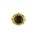 Lady Mayfair Gold Tone Digital Ring Watch Stretch Band For Repair — Gold — front view