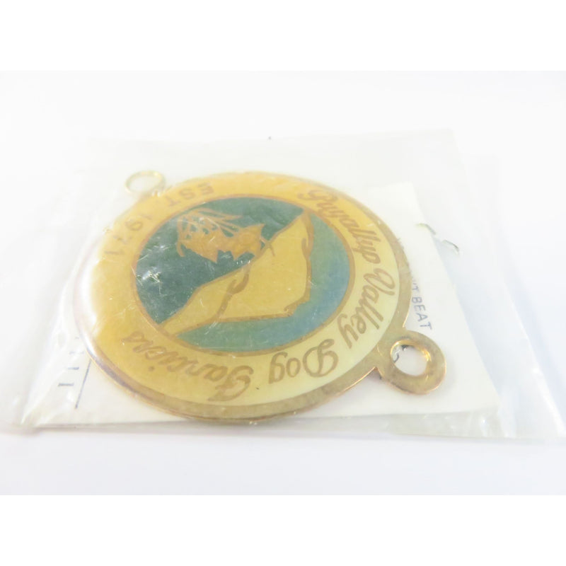 Vintage Puyallup Valley Dog Fanciers Medal 2" Gold Tone By S.R.E Malaysia