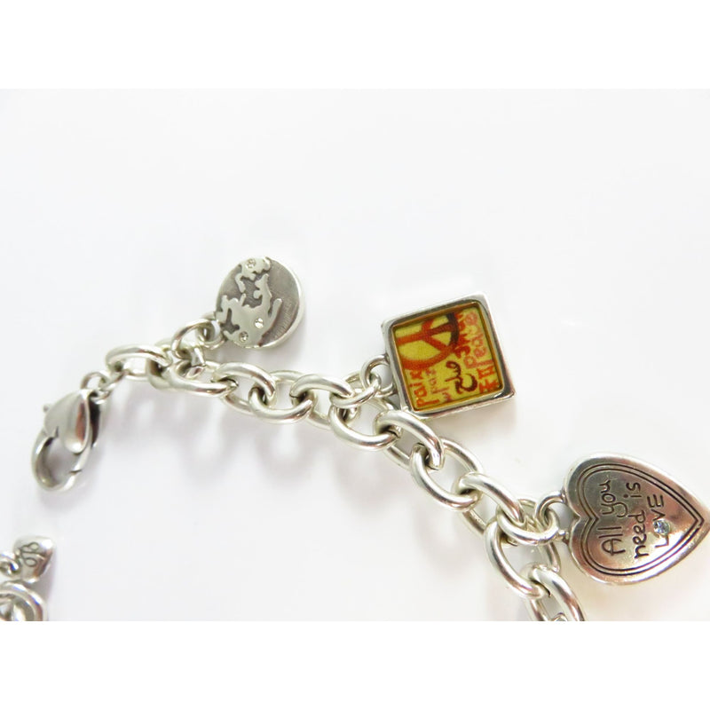 Brighton Charm Bracelet With Peace & Love Themed Charms