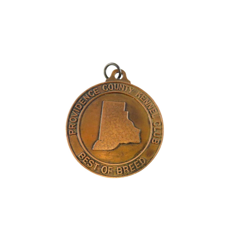 Vintage Providence County Kennel Club Best Of Breed Medallion 1 3/4" Copper Tone Light Wear Pre-Owned