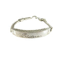 Brighton Sisters Silver Tone Curb Link Bracelet 7" Long With 3/4" Extension — Silver — front view