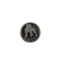 Vintage S.B.T.C.I. Staffordshire Bull Terrier Club Round Pinback Hat Pin Silver Tone 19.45mm — Silver — front view