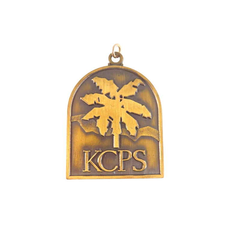 Vintage KCPS Kennel Club of Palm Springs Dog Show Medal Bronze Tone 2.25" X 1.625"