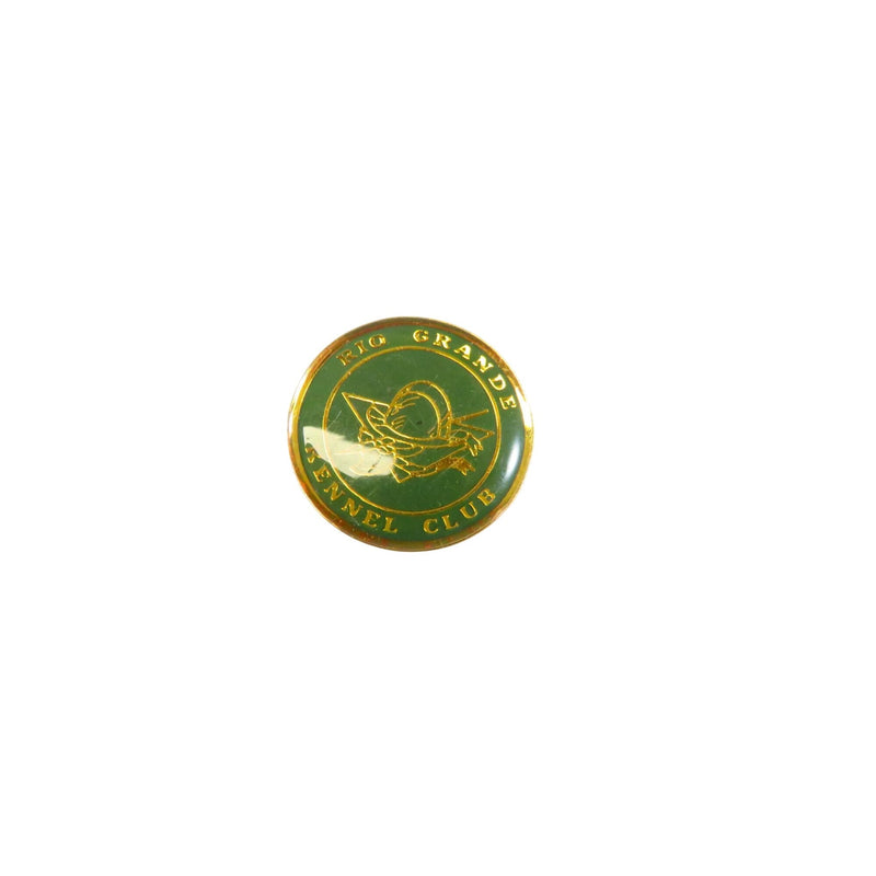 Rio Grande Kennel Club Green & Gold Dog Pinback Button Badge