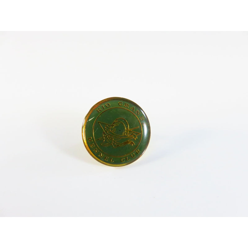 Rio Grande Kennel Club Green & Gold Dog Pinback Button Badge