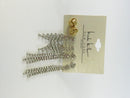 Nicole Miller New York Occasion Rhinestone Dangle Earring Set with Chevron and Fringe Drops plus Gold-Tone Woven Knot Studs