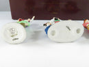 Department 56 Disney Parks Family Set of 3 Handpainted Porcelain Accessories 5354-6 Heritage Village 1994-1996