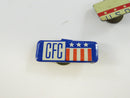 Vintage Political Patriotic Lithograph Tin Collar Tab Clip Pin Lot of 6 Jay Cooke Martin Republican CFC USIT Eagle