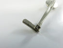 Vintage Equestrian Riding Crop Horse Head Reverse Carved Intaglio Glass Bar Pin Stock Brooch Silver Tone 3 1/4 Inch