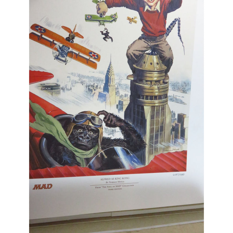 Mad Magazine Alfred As King Kong Limited Edition Third Series Print 600/1000 14" x 11" Rare Art Poster