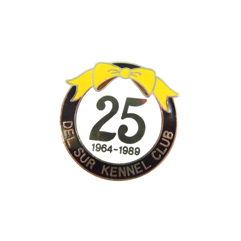 Del Sur Kennel Club 25th Anniversary Lapel Pin 1964-1989