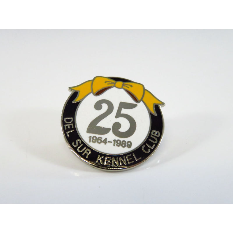 Del Sur Kennel Club 25th Anniversary Lapel Pin 1964-1989