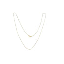 10K Gold Box Chain Necklace 24" Long With Spring Ring Closure — 10K, Gold — front view