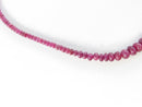 Natural Pink Gemstone Disc Bead Choker Necklace with 14K Gold Filled Filigree Box Clasp, Graduated 15 Inch Strand