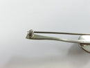 Vintage Equestrian Riding Crop Horse Head Reverse Carved Intaglio Glass Bar Pin Stock Brooch Silver Tone 3 1/4 Inch