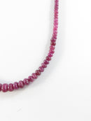 Natural Pink Gemstone Disc Bead Choker Necklace with 14K Gold Filled Filigree Box Clasp, Graduated 15 Inch Strand