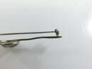Vintage Equestrian Riding Crop Horse Head Reverse Carved Intaglio Glass Bar Pin Stock Brooch Silver Tone 3 1/4 Inch