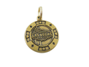 Alex and Ani 2016 Welcome to Fabulous Las Vegas Nevada Casino Poker Chip Brass Charm for Bracelet or Necklace 3/4 Inch