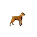 Boxer Dog Enamel Lapel Pin With Clutch Back By Mafco 1.25" Brown & Black Base Metal — Enamel — front view