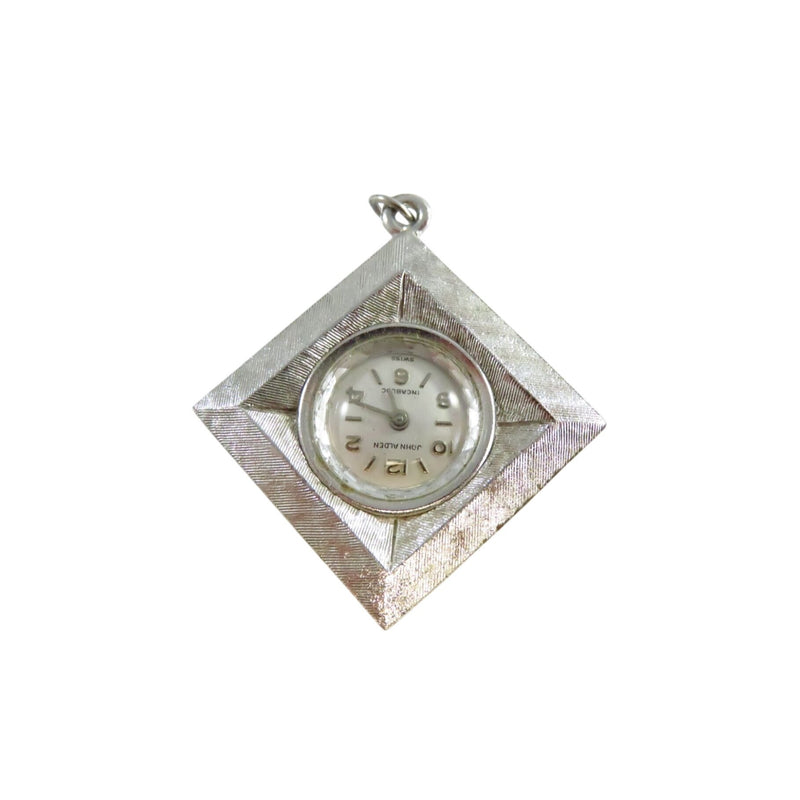 Vintage John Alden Mechanical Pendant Watch - Diamond Shape, 1966