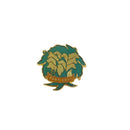 Vintage Fort Bend Dog Profile Lapel Pin Gold Tone Green Enamel 1.25" — Gold, Enamel — front view