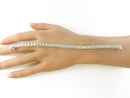 Prime Art & Jewel PAJ 925 Sterling Silver Textured Square Link Tennis Bracelet with Double Safety Latch, 7 1/2 Inch