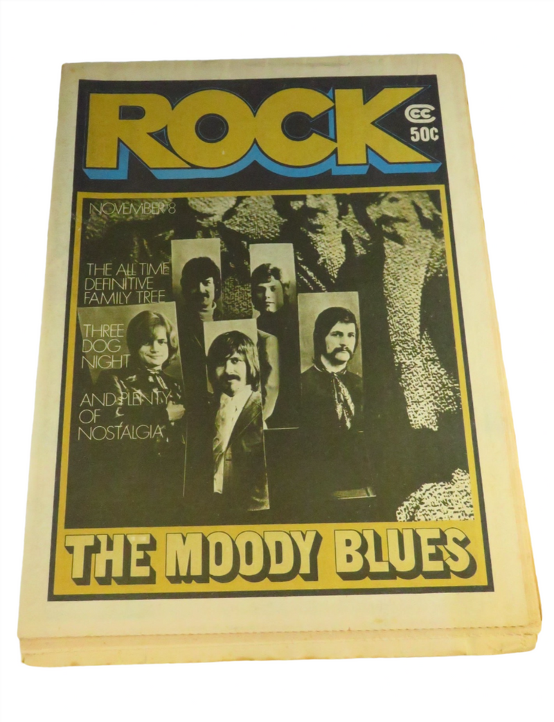 Rock Magazine Newspaper 1971 Volume 3 No 6 The Moody Blues Cover