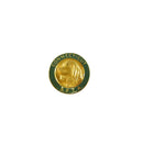 Connecticut S.F.T.A. Vintage Spaniel Dog Lapel Pin Green Enamel 1 3/8" By Johnson National NY — Gold, Enamel — front view